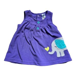 Carter's Purple Dress with Elephant Design